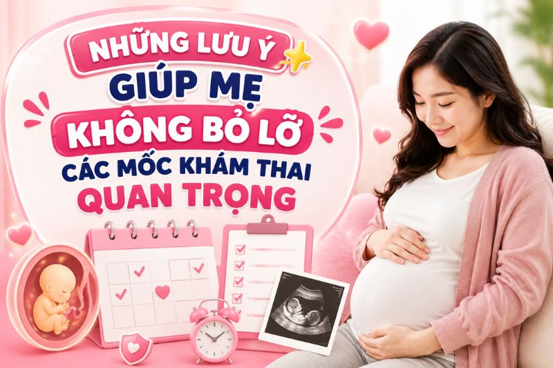 những lưu ý giúp mẹ không bỏ lỡ các mốc khám thai quan trọng